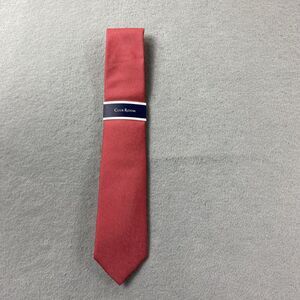 Club Room Tie Mens Red Alta Solid Necktie Polyester